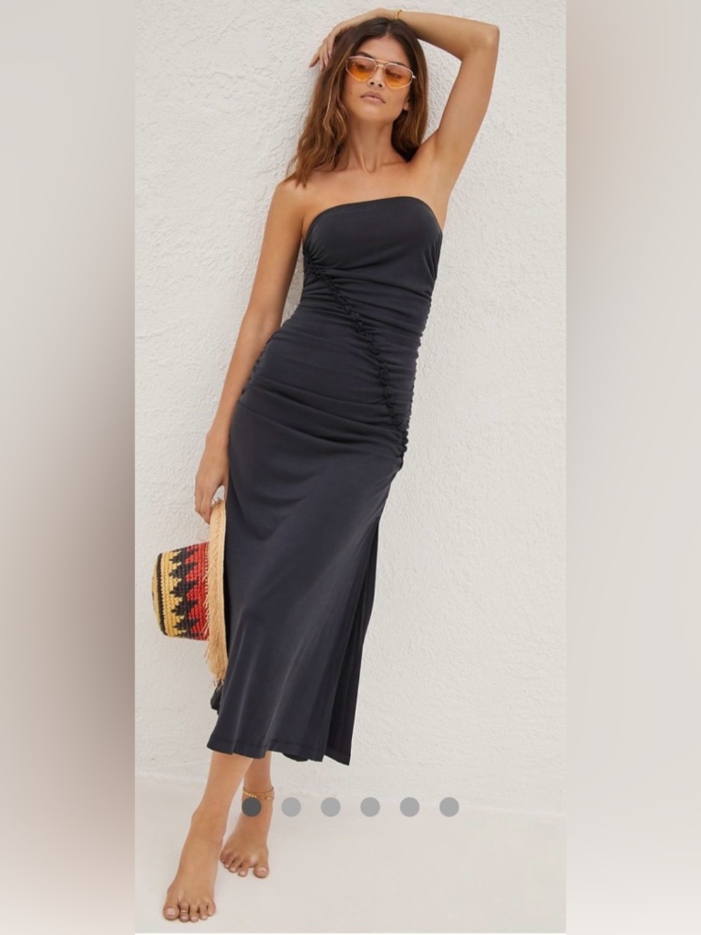 The Gabbie Strapless Ruched Tube Dress